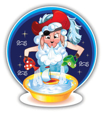 Funny Sign Of The Zodiac Aquarius With Lamb Car Bumper Sticker Decal ''SIZES''