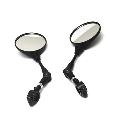 2Stk Motorrad Rückspiegel Lenkerendenspiegel Spiegel Universal Rund Schwarz C0M0