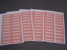 100 Blank Burnt Orange Juke Box Labels Jukebox. 45rpm.