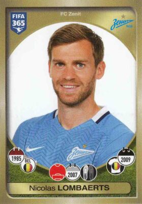 Panini Sticker Fifa 365 2017 No. 424 Nicolas Lombaerts FC Zenit St. Petersburg