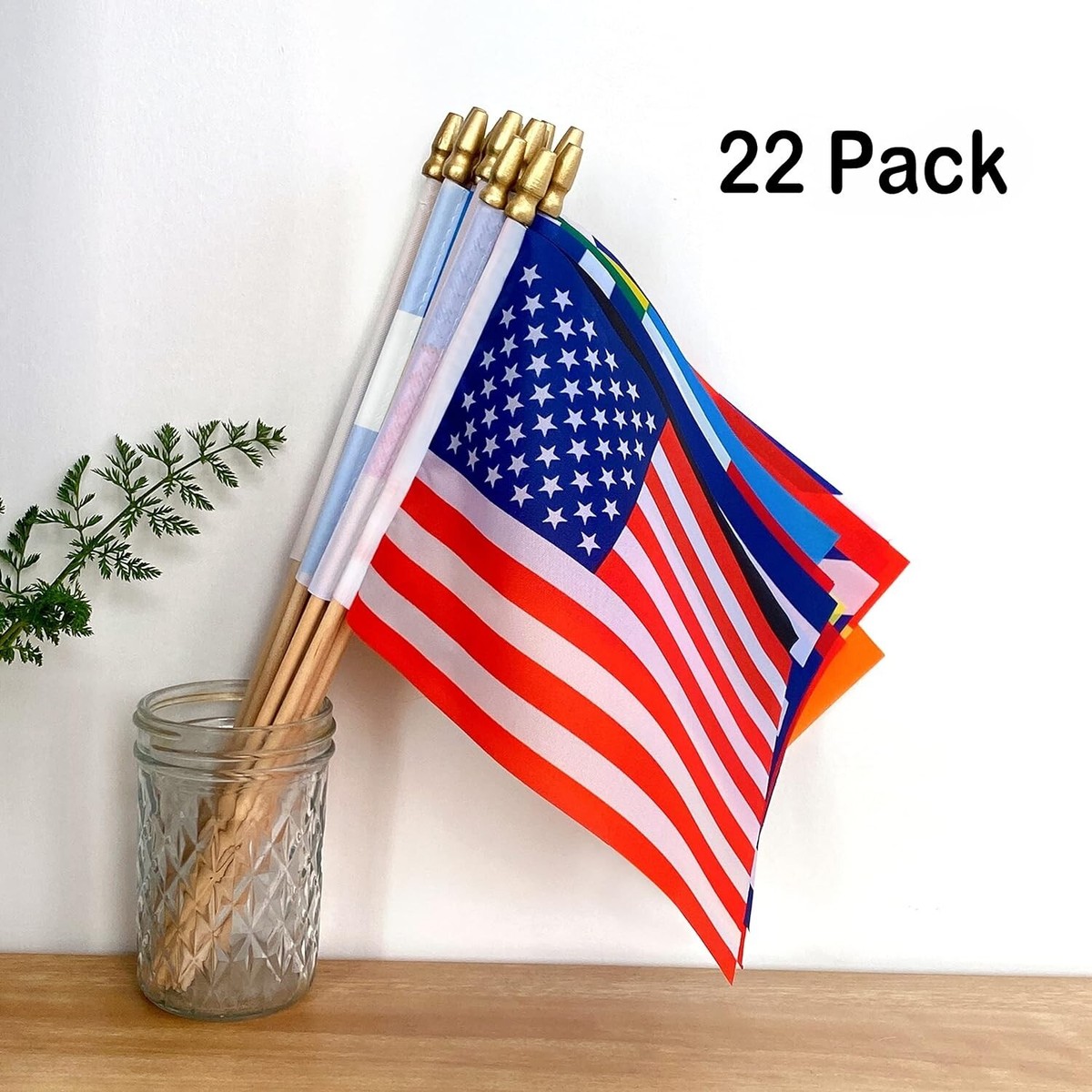 WEITBF Flaggen-Banner Mit 22 Spanischsprachigen Ländern – 2 Strings à 9 M, 44 Flaggen
