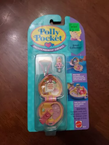 Polly Pocket PRETTY PRESENT LOCKET 1993 NEW ON CARD BLUEBIRD