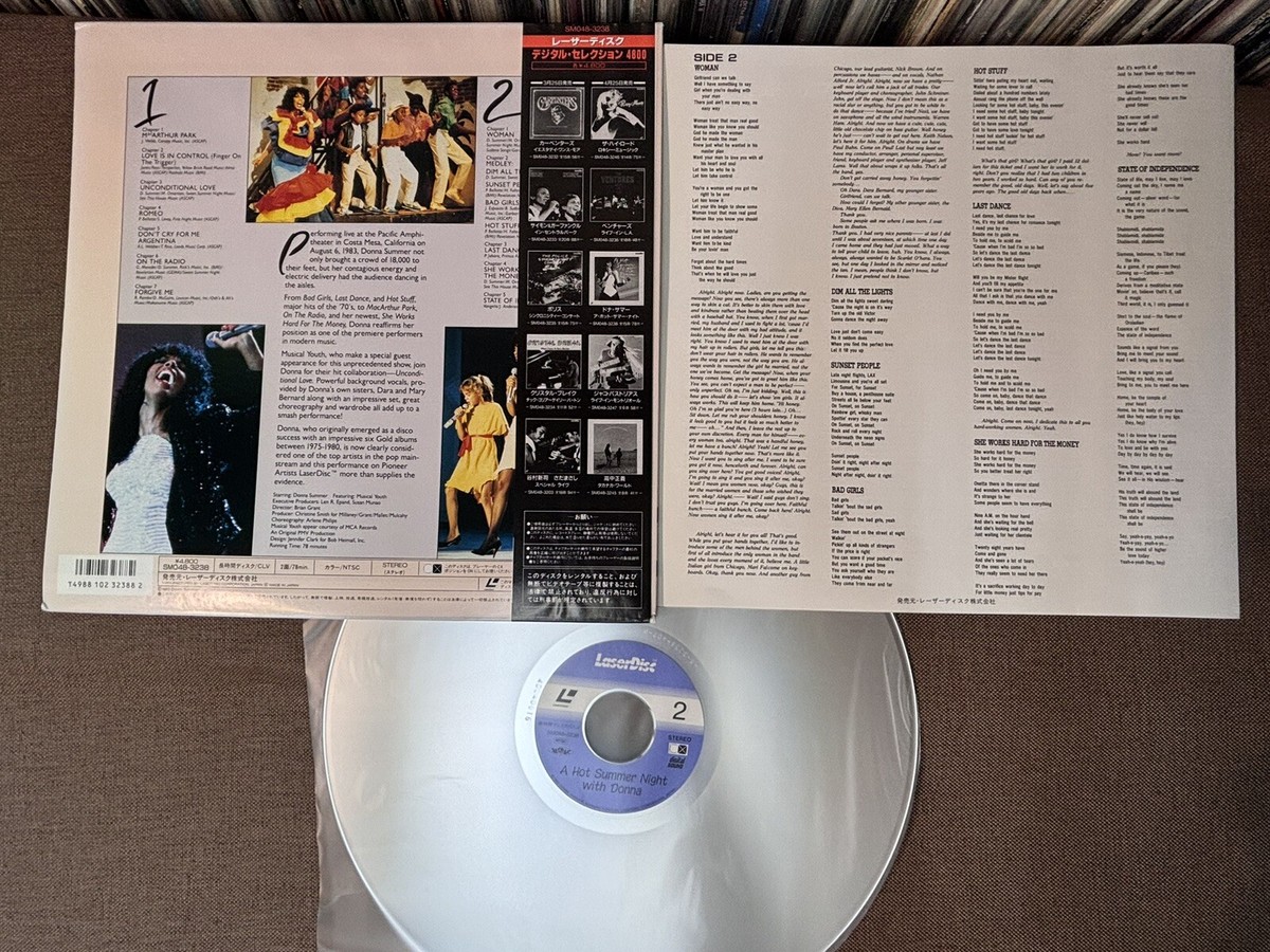 DONNA SUMMER A Hot Summer Night JAPAN Laser Disc LD SM048-3238 OBI