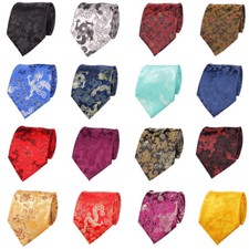 Men  s Wide 9CM Dragon Floral Jacquard Necktie Wedding Formal Ties Chinese Style