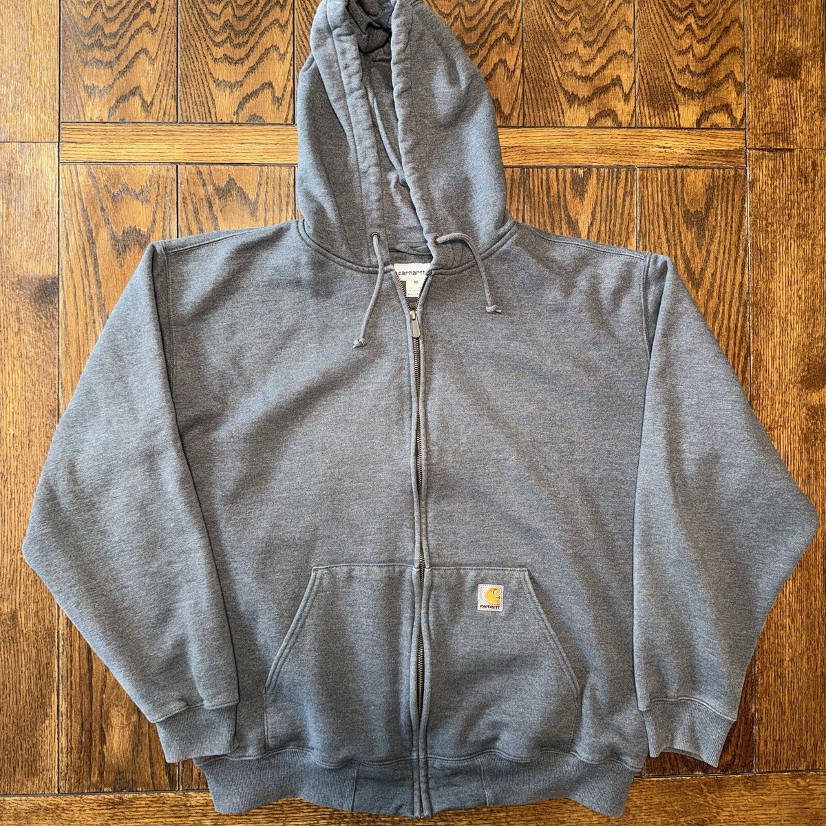 Carhartt Hoodie Men's XL Gray Full Zip Heavyweight Embroidered Carhartt Hoodie Men's XL Gray Full Zip Heavyweight Embroidered