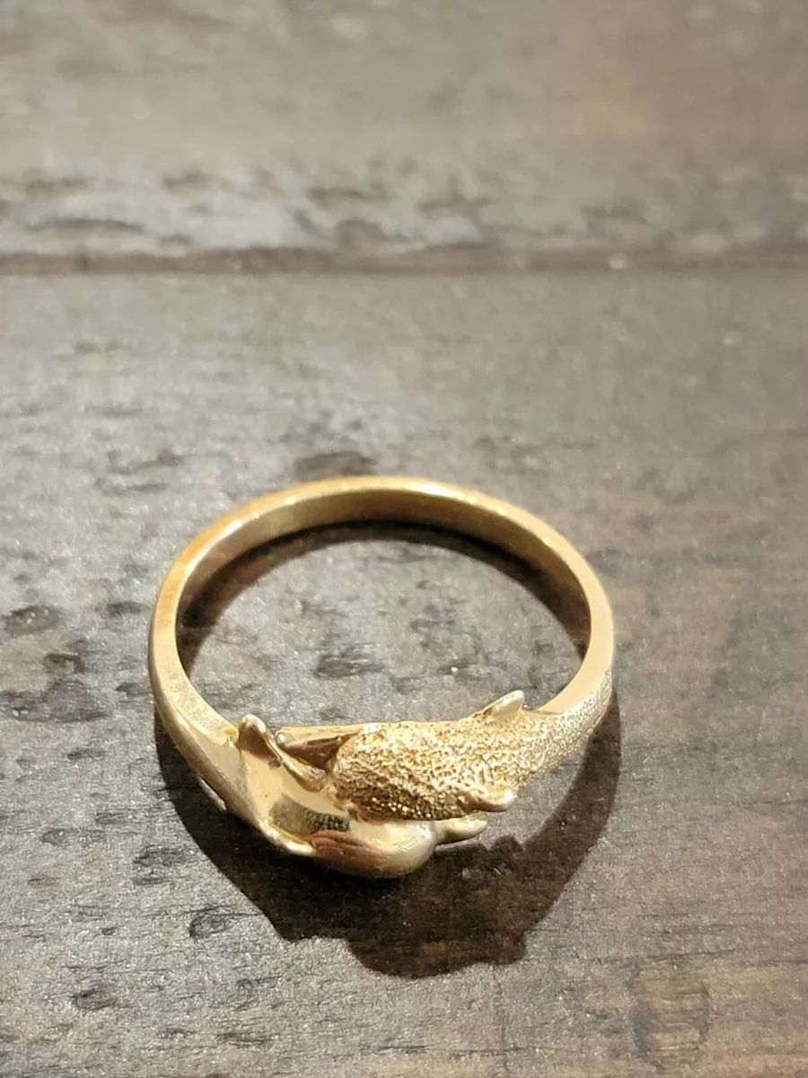 George Carter Jessop GCJ 14k Solid Gold Dolphin Size 7 Ring