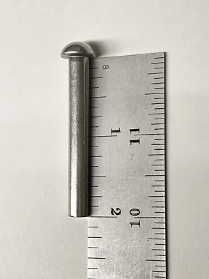 ACCURATE (100) 1/4 X 2 Rivet Solid Aluminum Round Head Blacksmith Antique 1/4 .25” 2” USA