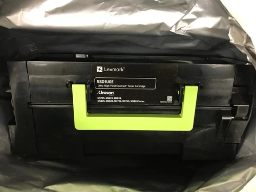 Lot of 10 Empty Virgin Lexmark 58D1U0E Toner Cartridge MS725 MS823 MS824 MX820