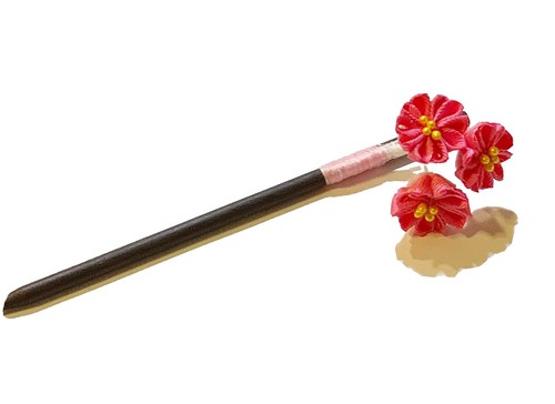 Wooden Hair Accessory Pineapple Hawaii Tropical Pick 7.4\