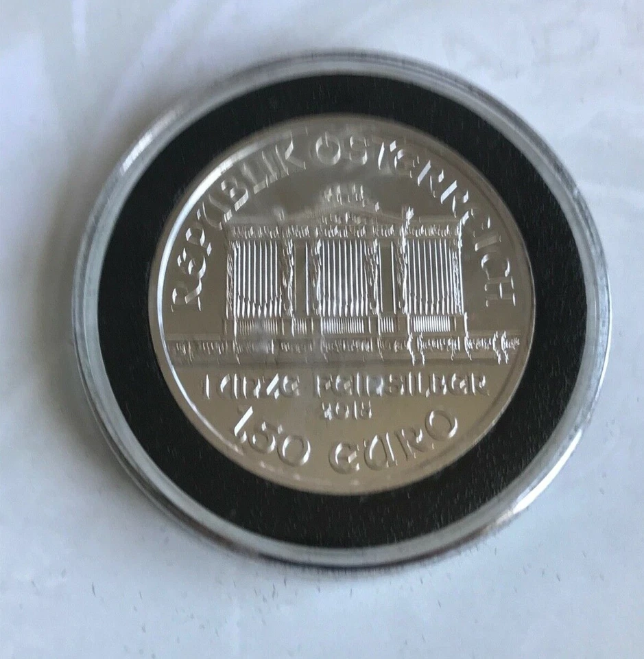 2015 FINE SILVER AUSTRIACO PHILHARMONIC 1 ONCIA 1 OZ .999 CON FICHE - Immagine 2 di 4