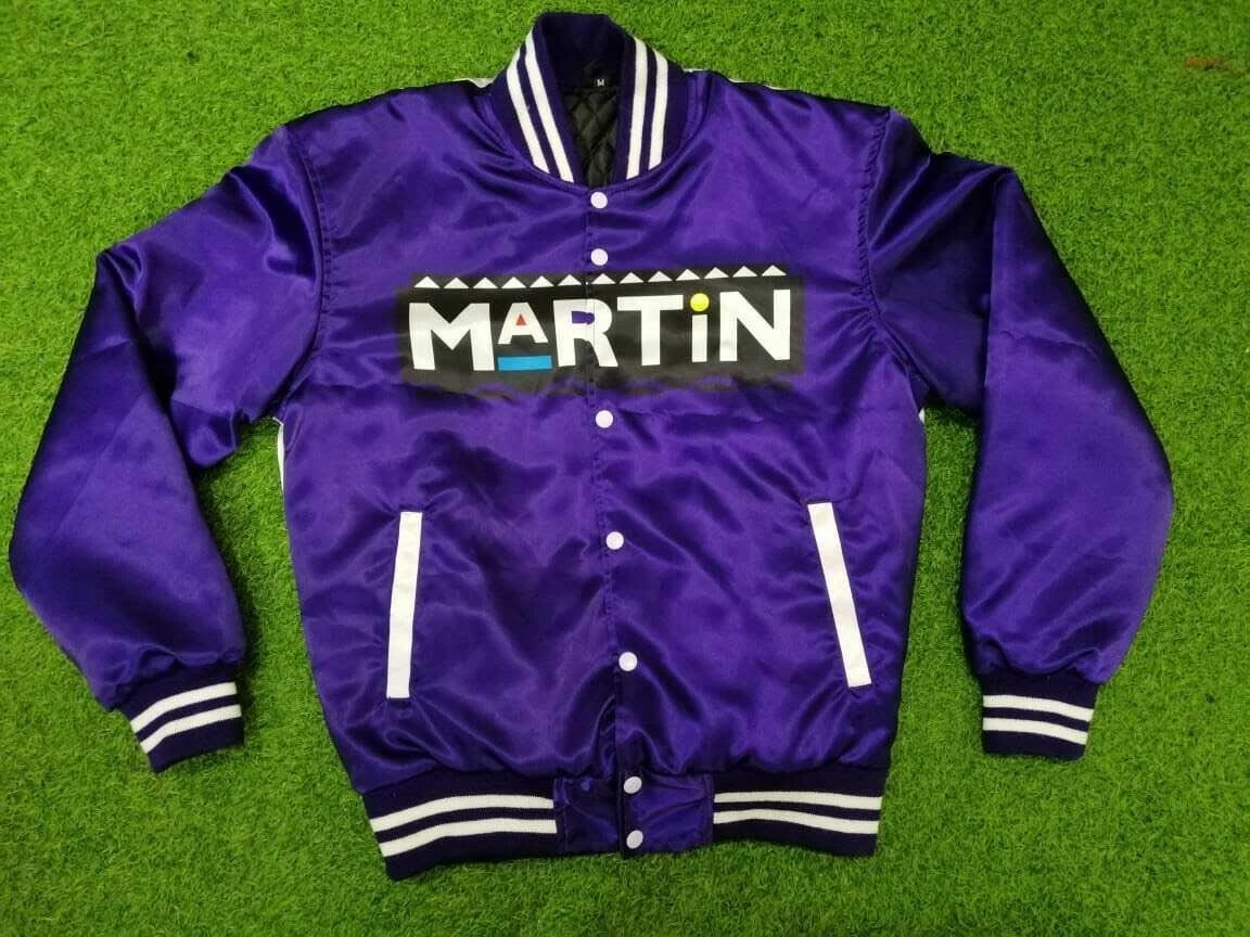 Martin TV series 90 s varsity Jacket Sublimation Satin vintage style Jacket