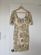 Versace Collection Clockwork Print Dress Size 40 (us 6) Pink