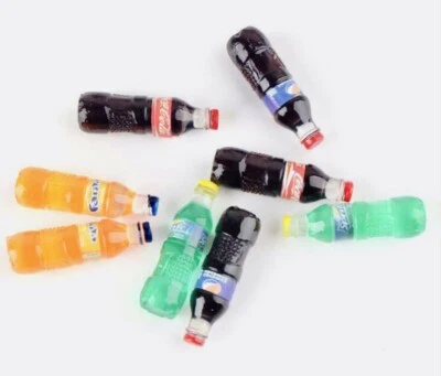 MONSTERMAGNETS Barbi Dollhouse Miniature Drinks Soda Coke Pepsi Fanta Sprite Bottle Lot 👻🧲8pc