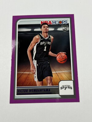 2023-24 Panini NBA Hoops Victor Wembanyama #277 Rookie RC Purple