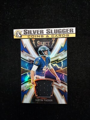 2020 Justin Tucker Panini Select Jersey Patch White Lightning #35/35 First/ Last
