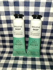 ALL NEW 2-Pack EUCALYPTUS + LAVENDER Hand Cream 1 oz Bath & Body Works