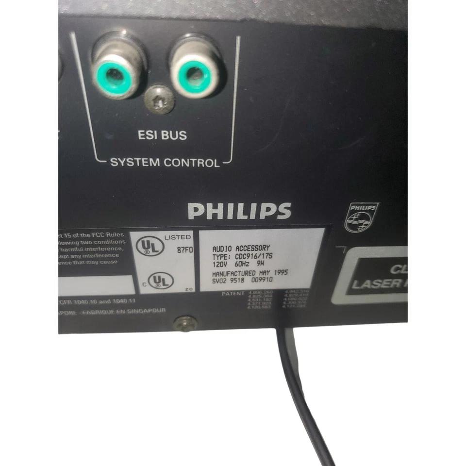 Vintage Phillips 5 disc CD player/changer CDC 916 series 900 TESTED - Image 3 of 3