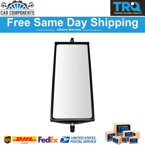 TRQ 16" x 6.5" Stainless Steel West Coast Mirror Pillow Back For 1960-2019 Chevy