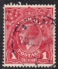 Australia Stamp Scott 21 Used 1p King George V Watermark 9