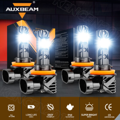 AUXBEAM Canbus LED Headlights High Low 6500K White For Buick LaCrosse 2005-2013