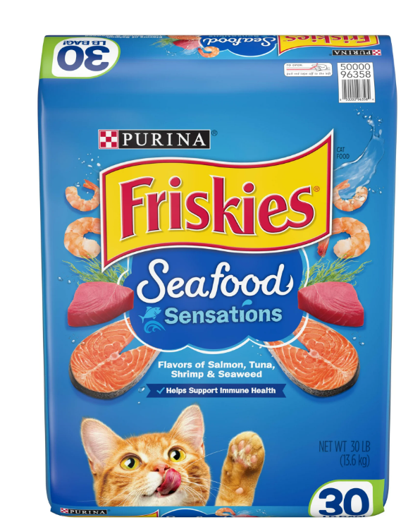 Seafood Sensations, Indoor Dry Cat Food, Salmon, Tuna, & Shrimp, Low Fat, 30 lb
