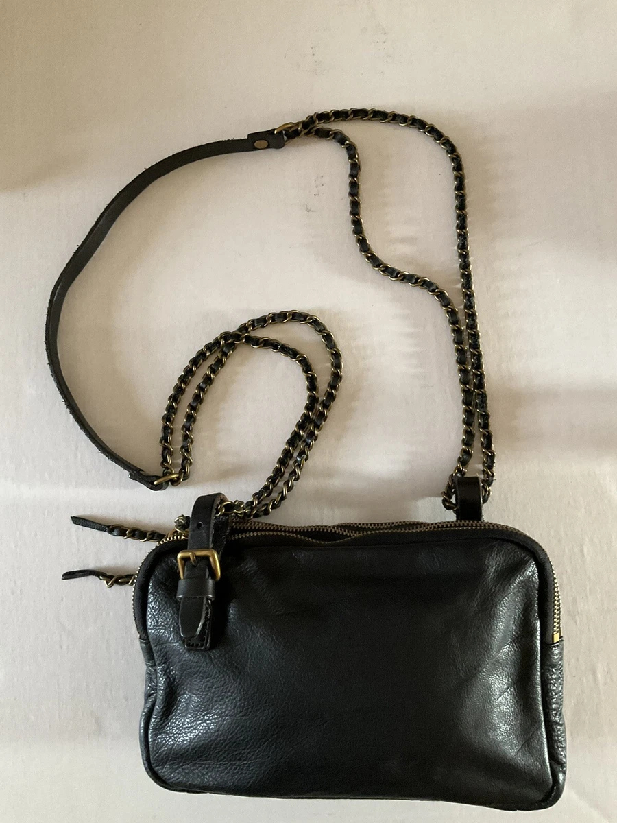 Liebeskind Berlin Crossbody, Black Shoulder Bag Leather Triple Zipper Purse  | eBay