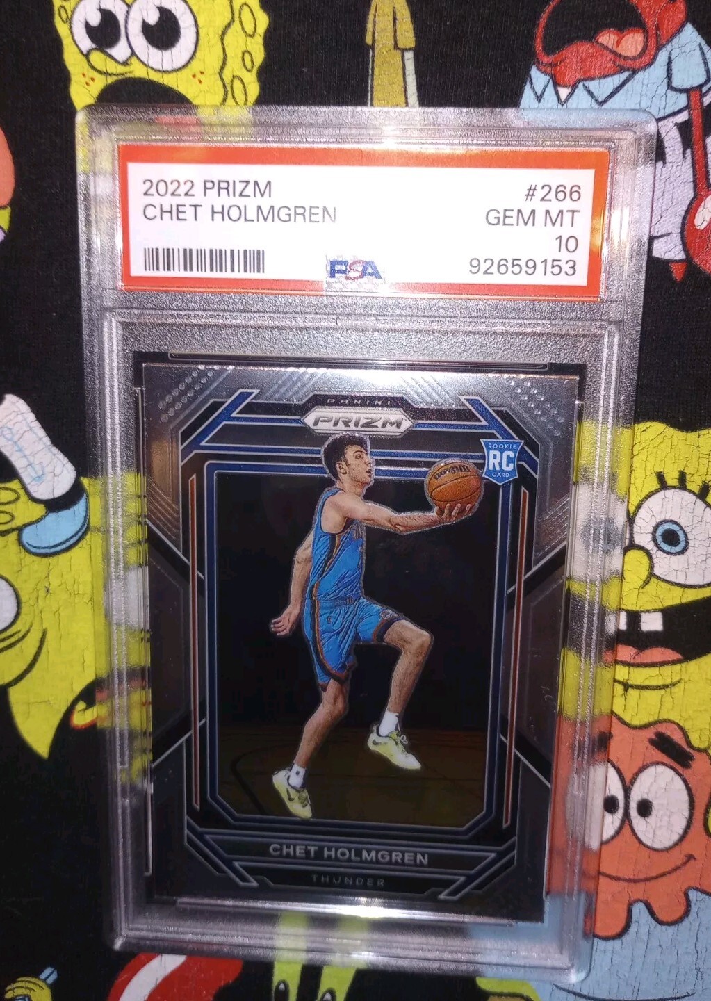 2022-23 Panini Prizm Chet Holmgren #266 PSA 10 Rookie RC Oklahoma City Thunder