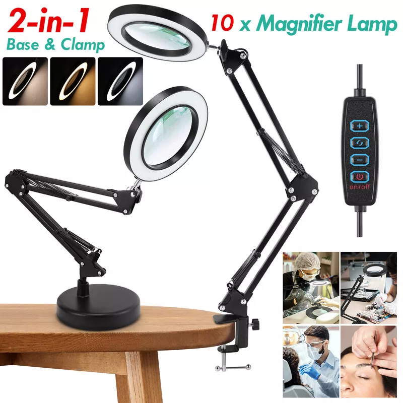 Desktop magnifying hotsell glass with light