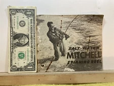 1950's 1960's Salt Water Mitchell Fishing Rod Spinning Wheel Garcia  Vtg