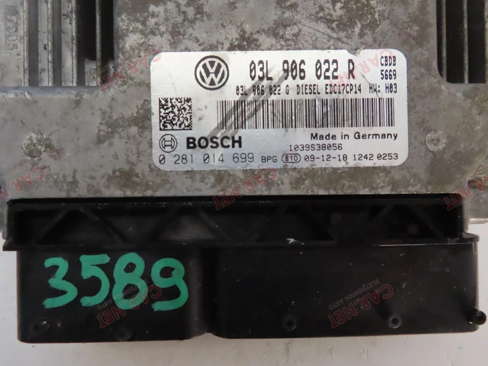 03L906022R CENTRALINA MOTORE VW SCIROCCO 137 2.0 TDI 103KW 0281014699 EDC17CP14 - Immagine 2 di 4