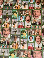 ELF Movie Photo Buddy Gift Wrapping Paper 2 Yards FOLDED Decoupage Will Ferrell