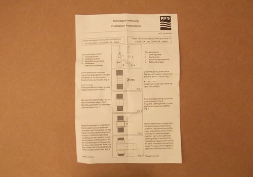 RFS KABELMETAL 1/4” GROUNDING KIT NEW - Afbeelding 8 van 9