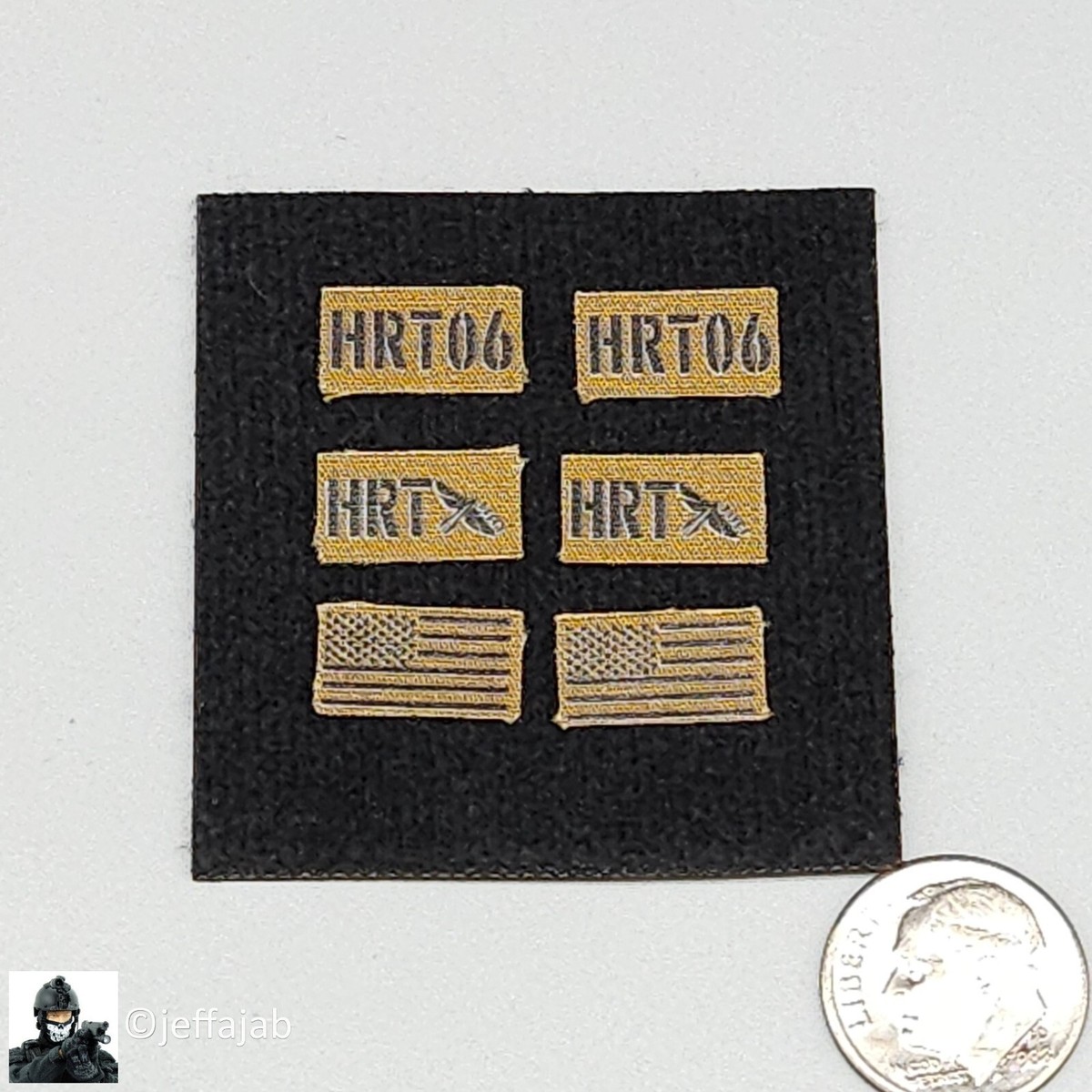 1:6 scale Easy & Simple HRT Team Leader Patches Set for 12
