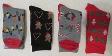 Woman's Christmas Crew Socks Size 4-10 Pick Your Design