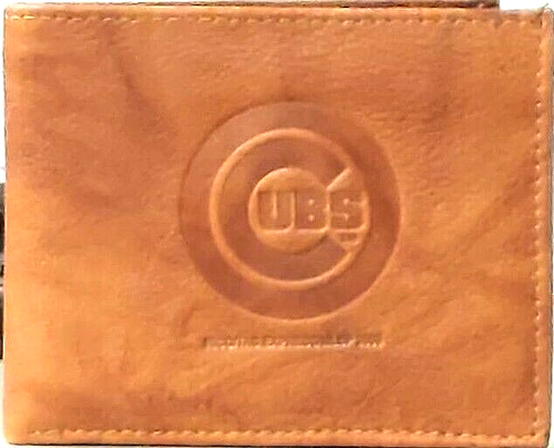 Chicago Cubs Embossed Leather Bi-Fold Wallet New Rico Industries - Picture 2 of 5