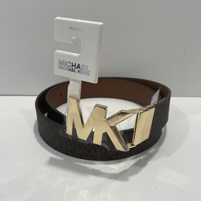 Ceinture femme neuve MICHAEL KORS torsadée réversible marron
