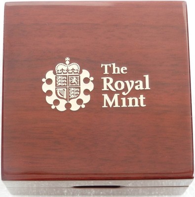 2014 - 2025 Royal Mint Deluxe Wooden Gold Proof Quarter Sovereign Coin Box Only