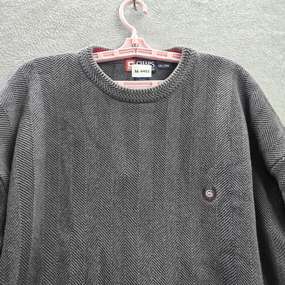 Sudadera DE COLECCIÓN Chaps Ralph Lauren Hombres 2XL Marco de Mano Bordado Espiga Foto 3 de 4