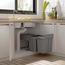 Kitchen Recycle Waste Bin Pull Out Soft Close Dustbin Recycling Cabinet Trash