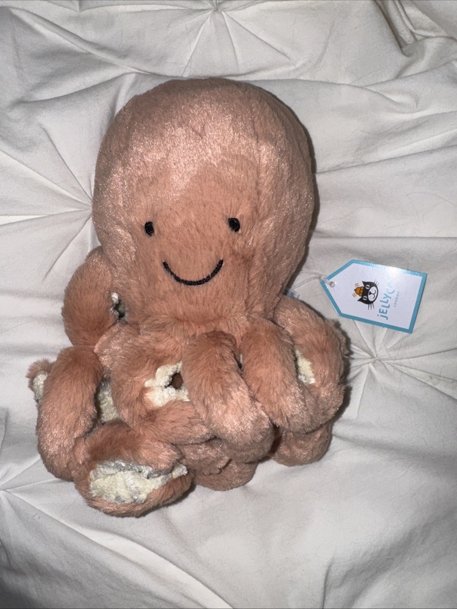 Jellycat London Little Odell Octopus Pink Plush Stuffed Animal NWT Authentic