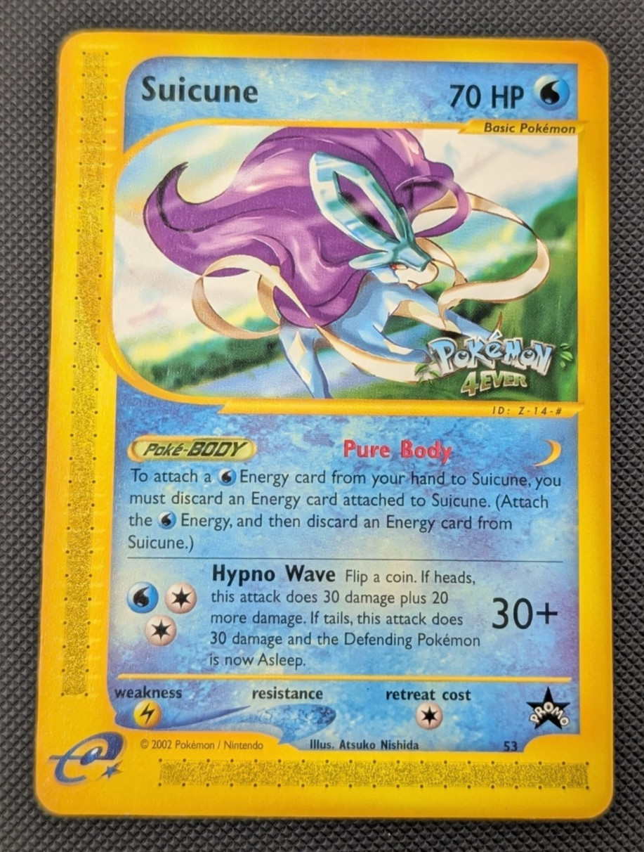 Suicune #53 Wotc Black Star Promo 2002 Pokemon 4 Ever TCG 53/53 MP