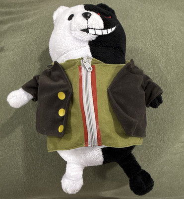 Danganronpa: The Animation Monokuma Bear Plush Stuffed Animal w/ Jacket