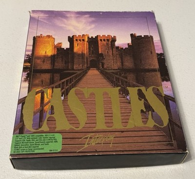 Castles PC Big Box Game Interplay 1991 Strategy 3.5'' & 5.25'' Disks Set  