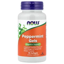 Now Foods Peppermint Gels 90 Softgels GMP Quality Assured