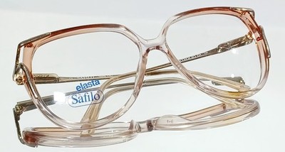 Vintage SAFILO ELASTA PORTFOLIO 324 75N Eyeglasses CRYSTAL ROSE 55-13-125 Italy
