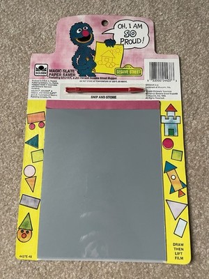 Vintage 1985 Sesame Street Grover Magic Slate Paper Saver Golden 4437E Sealed