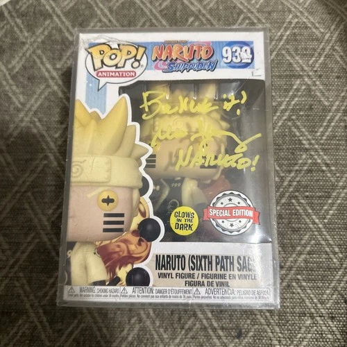 Funko Pop! Naruto Shippuden Naruto (Six Path) GITD #186 SIGNED & QUOTED 