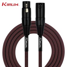 Kirlin MFMW-270 10FT Double Woven XLR Male - XLR Female Microphone Cable Red