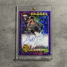 JOSE ESPADA 2024 Topps Chrome Purple Speckle Refractor RC Autograph Auto #/299