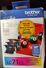 3PK GENUINE Brother LC71CL Color Ink LC713PKS - Expired March 2014